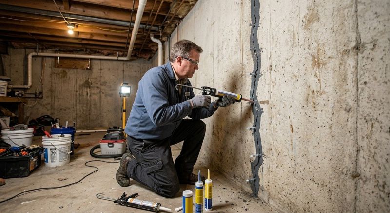 Basement Crack Repair in Martinsville, VA