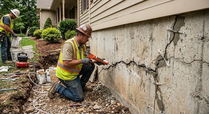 Cracked Foundation Repair in Dry Fork, VA
