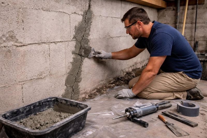 Foundation Crack Repair in Martinsville, VA
