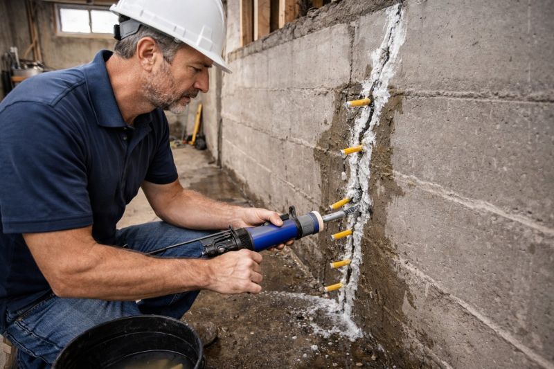 Foundation Crack Sealing in Martinsville, VA