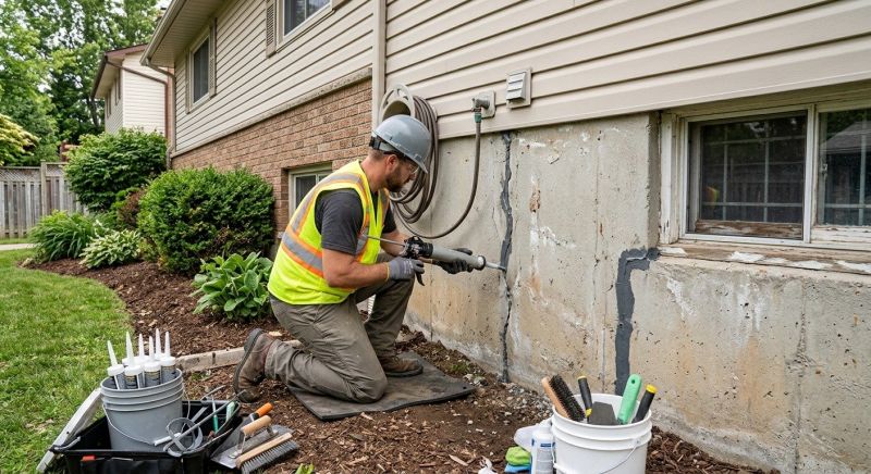 Foundation Crack Sealing in Martinsville, VA