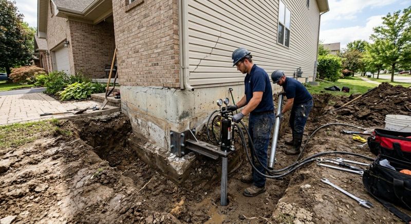 Foundation Settlement Repair in Martinsville, VA