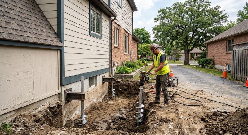Helical Pile Installation in Martinsville, VA