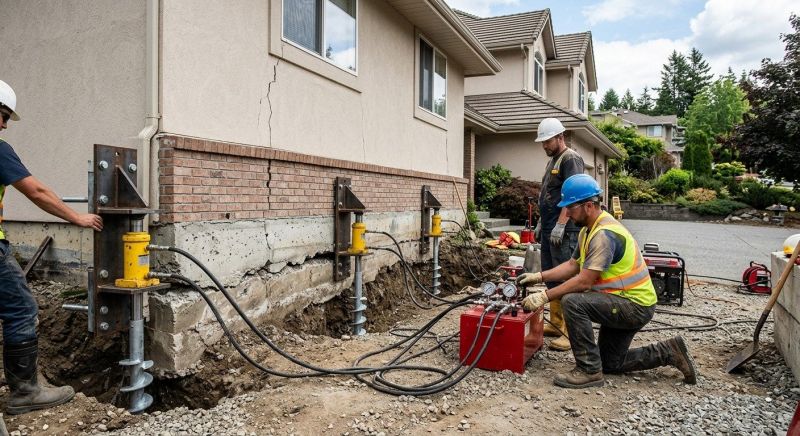 Sinking Foundation Lifting in Martinsville, VA