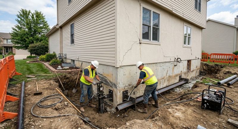 Sinking Foundation Repair in Madison, NC
